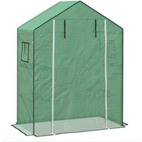 Outsunny Outsunny Ersatzfolie PE-Folie Ersatzabdeckung mit UV-Schutz, Rolltür, Grün
