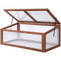 Outsunny Outsunny Frühbeet Holz, Mini Gewächshaus 100 x 65 x 40 cm, Treibhaus