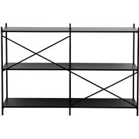 Happy Home Regal aus Holz-Metall, ca. 140 x 44 x 90 cm - Schwarz