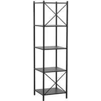 Happy Home Regal aus Holz-Metall, ca. 45 x 45 x 168 cm - Schwarz
