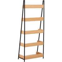 Happy Home Holz-Buchregal, ca. 67 x 33 x 160 cm - Holz & Schwarz