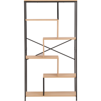 Happy Home Holz-Buchregal, ca. 85 x 35 x 163 cm - Holz & Schwarz