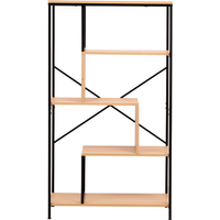 Happy Home Holz-Buchregal, ca. 75 x 35 x 133 cm - Holz & Schwarz