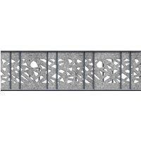 zaun|zu® Sichtschutzstreifen Design Vlies Graphic für Doppelstabmatten Hellgrau 2,6m