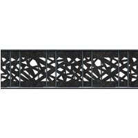 zaun|zu® Sichtschutzstreifen Design Vlies Graphic für Doppelstabmatten Schwarzgrau 2,6m