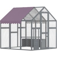 PawHut Hühnerstall Freilaufgehege 1,68x1,83x1,82 m Freigehege mit Schloss Tannenholz