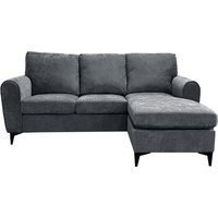 Happy Home Ecksofa, ca. 207 x 142-78 x 96 cm - Grau