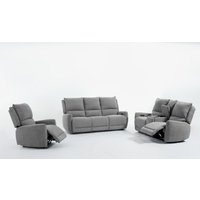 Happy Home 3tlg. Relaxsofa-Set - Grau