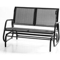 Prestige Home Living Outdoor 2-Sitzer Garten Schaukelbank, ca. 120 x 70 x 83 cm - Schwarz