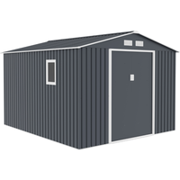Never Indoor Metallgerätehaus "HANNA", ca. 277 x 322 x 213 cm - Grau/Weiß
