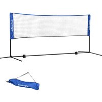 SPORTNOW SPORTNOW Badmintonnetz Set, Höhenverstellbares Tennisnetz mit Transporttasche