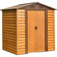 GreenYard Metallgerätehaus "Sherwood", ca. 152 x 193 x 203 cm - Braun