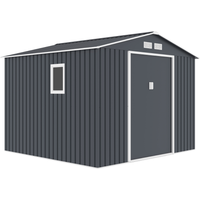 Never Indoor Metallgerätehaus "HANNA", ca. 277 x 259 x 213 cm - Grau/Weiß