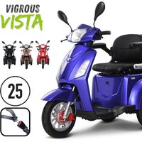 Volta Motor VISTA 3-Rad Seniorenmobil 25 km/h – Blau, 1000 W, Lithium, bis 50 km Reichweite