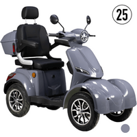 Volta Motor Volta VM6 4-Rad Seniorenmobil 25 km/h – Grau, 1000 W, 50 km Reichweite, VRLA-Gel-Akku