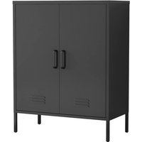 Hardin 1fachgut Metall-Aufbewahrungsschrank Sideboard mit zwei Türen, ca. 101,5 x 80 x 40 cm - Schwarz