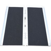 DIAMOND CAR Rollstuhlrampe/ Auffahrrampe, faltbar ca. 91x74 cm - aus Aluminium - 290KG belastbar