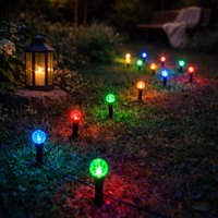 I-GLOW I-Glow LED-Solar-Lichterkette-Crackle-Kugel, RGB