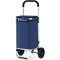 Cheffinger 40L Einkaufstrolley – Klappbarer Einkaufswagen in Blau
