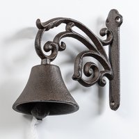 GIARDESSA Traditionelle Gusseisen-Türglocke - klassisch neutral, ca. 19 x 11 x 19,8 cm