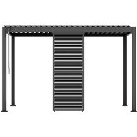 Never Indoor Seitenpaneel für Pavillon 4m / Lamellen-Seitenwand - Anthrazit
