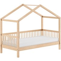 VIPACK VIPACK - Hausbett mit Liegefläche 90x200cm, inkl. Lattenrost, Buche massiv natur
