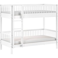 VIPACK VIPACK - FAGUS weiß Etagenbett mit 2 Liegeflächen 90x200cm, inkl. Lattenrost, Buche massiv