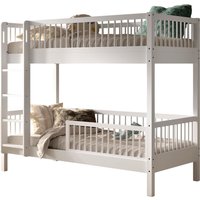 VIPACK VIPACK - FAGUS weiß Etagenbett 90x200cm, inkl. Lattenrost, Rausfallschutz, Buche massiv