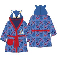 COFI 1453 Sonic the Hedgehog Kinder Bademantel Blau 98/104 mit Kapuze & Gürtel