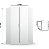 Rauch Möbel rauch Allrounder Eckschrank 2-türig, Farbe Weiß Breite 117 cm