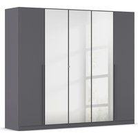 Rauch Möbel rauch Alba Kleiderschrank 5-türig, mit Spiegel, Farbe Grau metallic Breite 226 cm