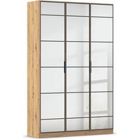 Rauch Möbel rauch Acero Garderobenschrank 3-türig, mit Grauspiegel, Farbe Eiche Artisan Breite 136 cm