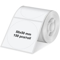 Olympia Etikettenrolle für Etikettendrucker OLYMPIA PM220, weiss, rund, 50×50mm, 150 Stück