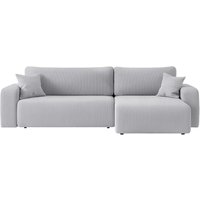 Interbed Ecksofa Austin 244x145 cm Cord Silbergrau Poso 110