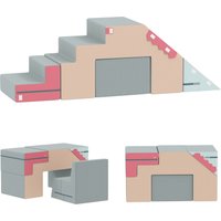 AIYAPLAY Kinder Schaumstoff Bausteine 2er Set Bausteinset mit Samtoptik Bunt