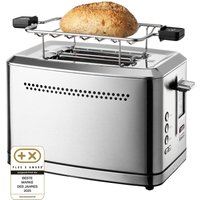 Solis Flex- Toaster m. Brötchenaufsatz (Typ 8004) Edelstahl Zwei-Schlitz Toaster