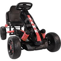 Lemodo Go Kart Tretfahrzeug rot, Kinderfahrzeug ab 3 Jahre, Pedalfahrzeug