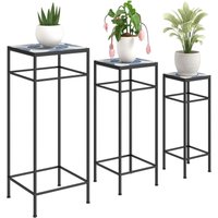 Outsunny 3er-Set Pflanzenständer, 71 cm hoch Blumenständer für Innen Außen