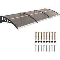Outsunny Pultvordach Vordach für Haustür 303x96x27cm mit UV Schutz für draußen
