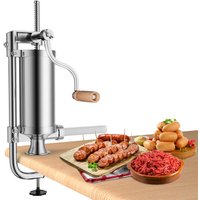 Costway COSTWAY 1,5L Wurstfüller manuell, Wurstmaschine aus Edelstahl