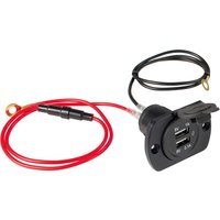 as - Schwabe USB Einbausteckdose mit zwei USB Ports 5V/1A und 5V/2,1A IP20