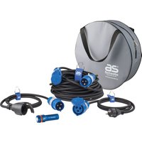 as - Schwabe Camping SET Adapterleitung, CEE-Verlängerungskabel und Taschenlampe IP44