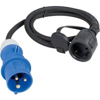 as - Schwabe Adapterleitung 1,5 m Schukokupplung auf CEE Stecker 1,5 m, Außenbereich IP44