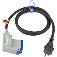 as - Schwabe Adapterleitung 1,5 m Schukostecker auf CEE Kupplung, Außenbereich IP44
