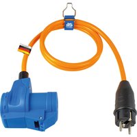 as - Schwabe Adapterleitung 1,5 m Schukostecker auf CEE Kupplung mit Schukodose, Außenbereich IP44