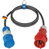 as - Schwabe Adapterleitung 1,5 m CEE Stecker 5-polig auf CEE Kupplung, Außenbereich IP44