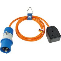 as - Schwabe Adapterkabel 1,5 m CEE Stecker auf British Standard BS1363 Typ G, Außenbereich IP44