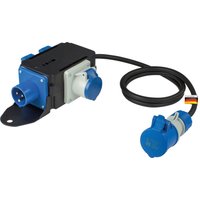 as - Schwabe Camping Stromverteiler mit CEE Stecker, 2 x Schuko und 1 x CEE Steckdosen und Kupplung