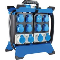 as - Schwabe Camping Stromverteiler mit CEE Stecker, 7x Schuko, 4x CEE Steckdosen, 2x USB spritzwassergeschützt