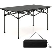Costway Campingtisch faltbar, Falttisch mit aufrollbarer Tischplatte, Klapptisch Gartentisch
